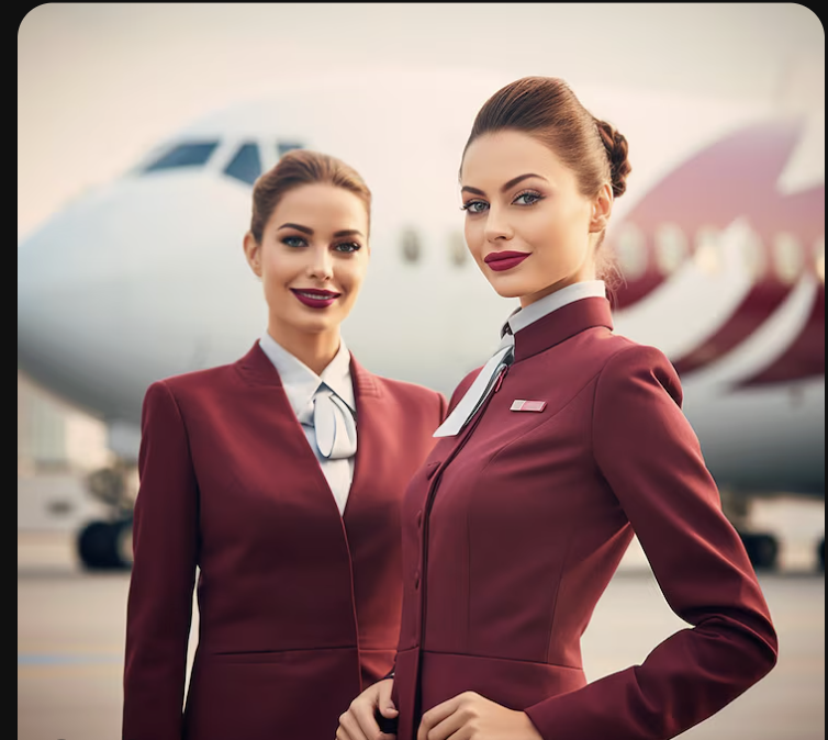 Confident air hostess student at CrewReve academy Gurgaon